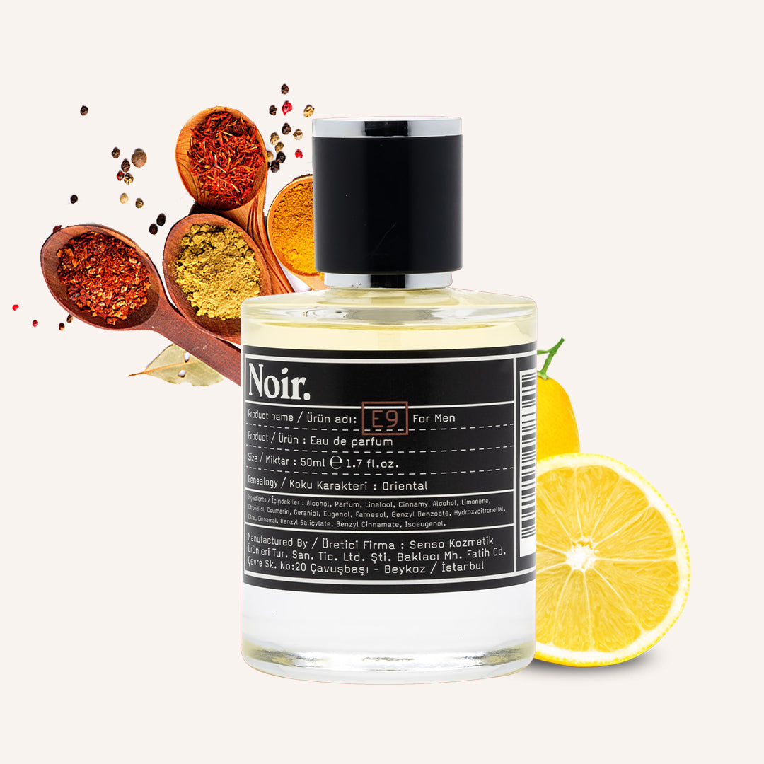 E9 |  Yasmin, Gardenia, Ylang Ylan Oil, Bergamot, Lemon, Orange, Currant